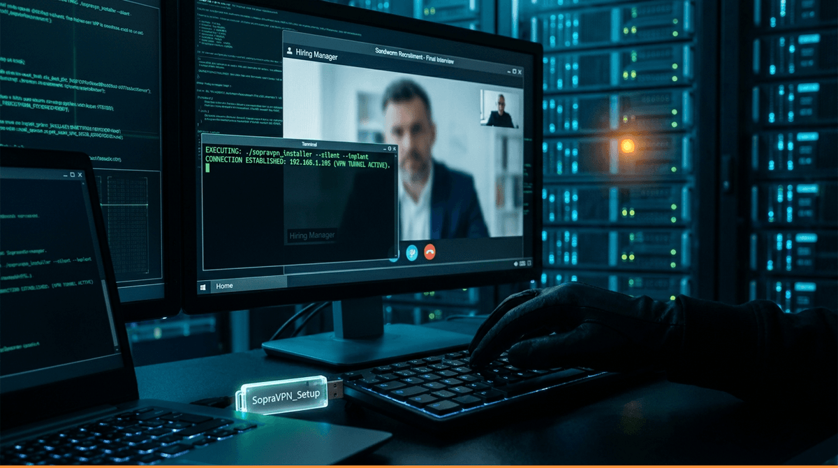 Sandworm 가짜 채용 3개월, 화상면접까지 본 뒤 VPN 심었다