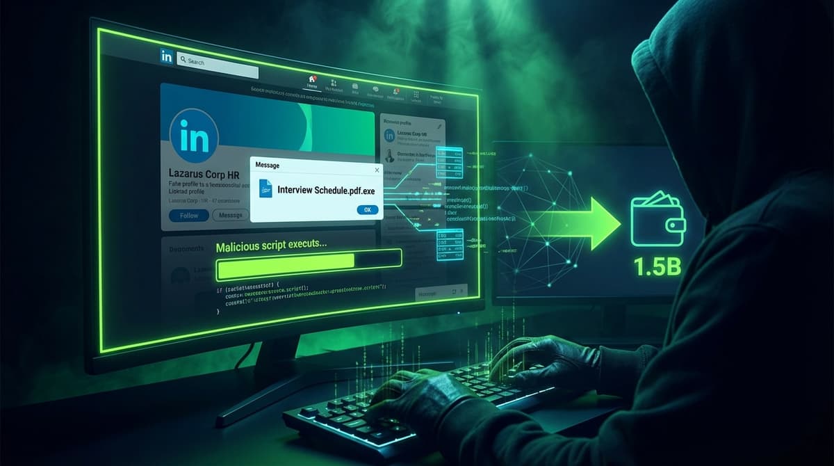Lazarus의 가짜 채용 면접: LinkedIn에서 시작된 15억 달러 암호화폐 탈취 | T1566.003