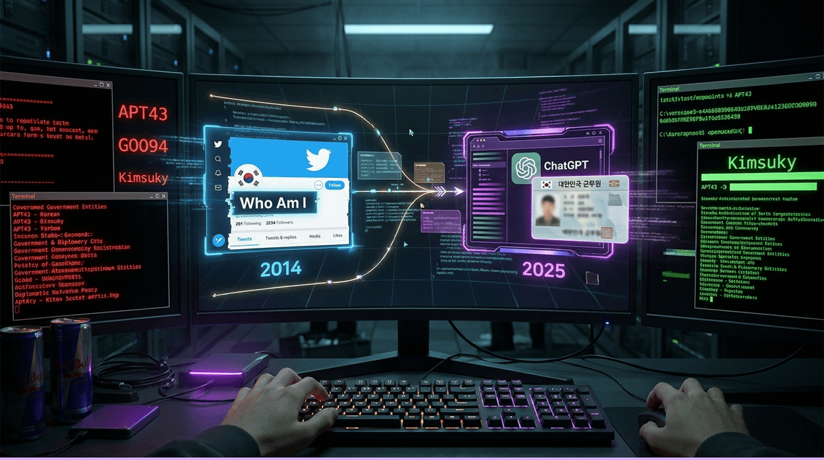Kimsuky 13년: 'Who Am I' 트윗부터 ChatGPT 군무원증까지의 진화