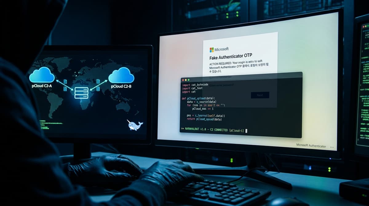 NarwhalRAT 분석: APT37이 설계한 pCloud 이중 C2와 30개 명령 체계