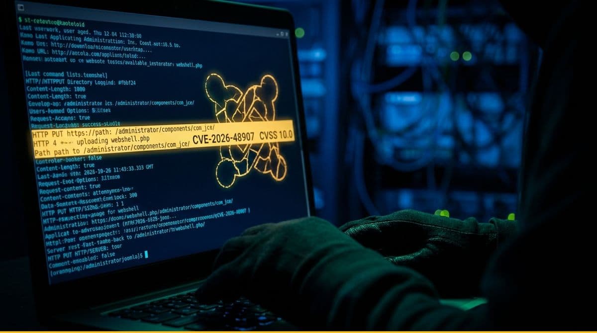 CVE-2026-48907: Joomla JCE 무인증 웹셸, CVSS 10.0 최고점 취약점 분석